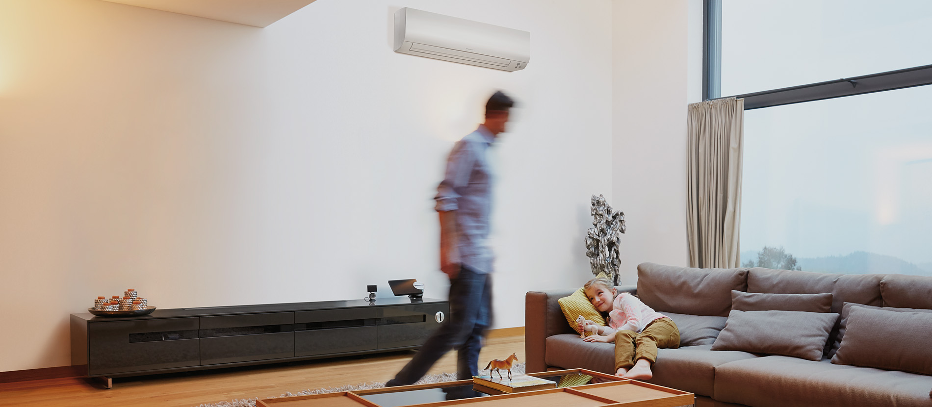 Wohnraum mit Klimagerät